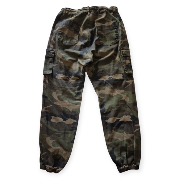 American Bazi Green Camouflage Joggers High-Waisted Elastic Ankles Sz 1X - Picture 4 of 7